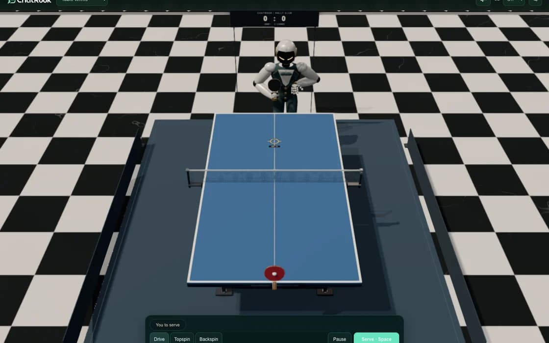 3D table tennis